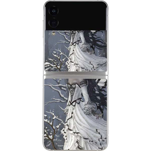 Fairy with Owl in Snow by Nene Thomas Galaxy Z Flip4 5G Skin